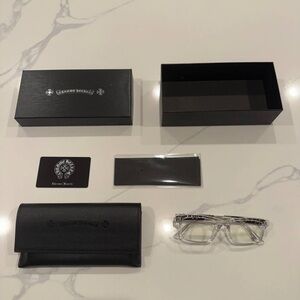 Chrome Hearts Black and Transparent Glasses